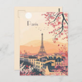 Carte Postale Voyage à Paris (Devant / Derrière)