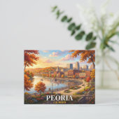 Carte Postale Voyage à Peoria Illinois (Debout devant)