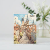 Carte Postale Voyage à Prague République Tchèque (Debout devant)