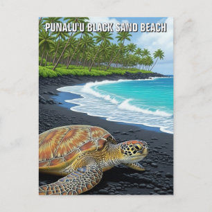 Carte Postale Voyage à Punaluʻu Big Island Hawaii