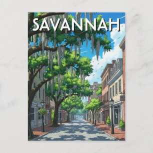 Carte Postale Voyage à Savannah Georgie