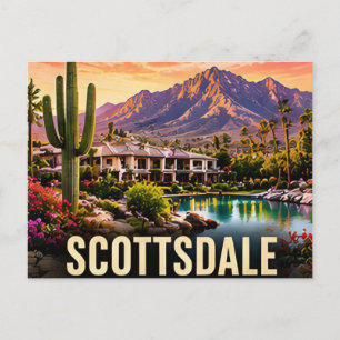 Carte Postale Voyage à Scottsdale Arizona désert de Sonoran mont