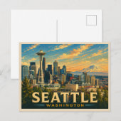 Carte Postale Voyage à Seattle, Washington (Devant / Derrière)