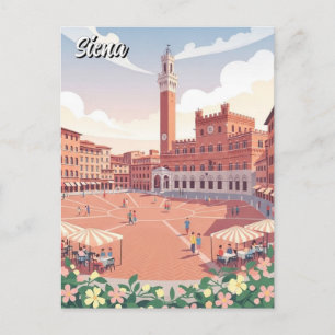 Carte Postale Voyage à Sienne Italie