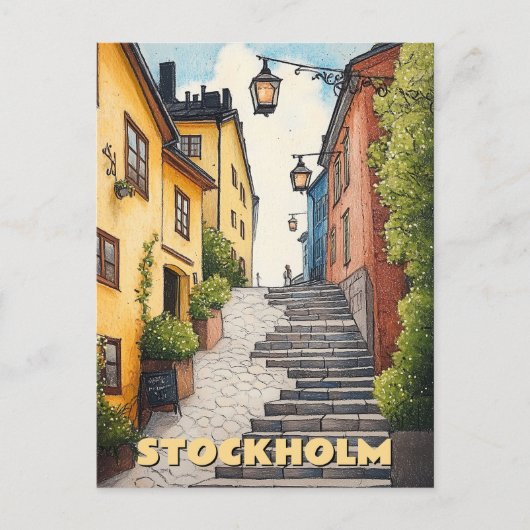 Carte Postale Voyage à Stockholm Suède (Devant)