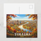 Carte Postale Voyage à Tolède Ohio (Devant / Derrière)