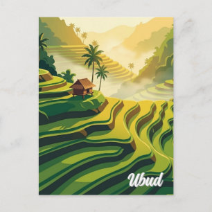Carte Postale Voyage à Ubud Bali Indonésie