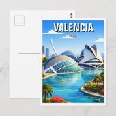 Carte Postale Voyage à Valence Espagne (Devant / Derrière)
