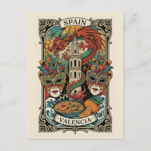 Carte Postale Voyage à Valence Espagne