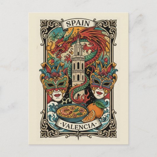 Carte Postale Voyage à Valence Espagne (Devant)