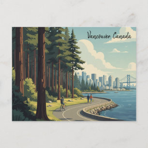 Carte Postale Voyage à Vancouver Parc Stanley Vintage Canada