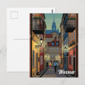 Carte Postale Voyage à Varsovie Pologne (Devant / Derrière)