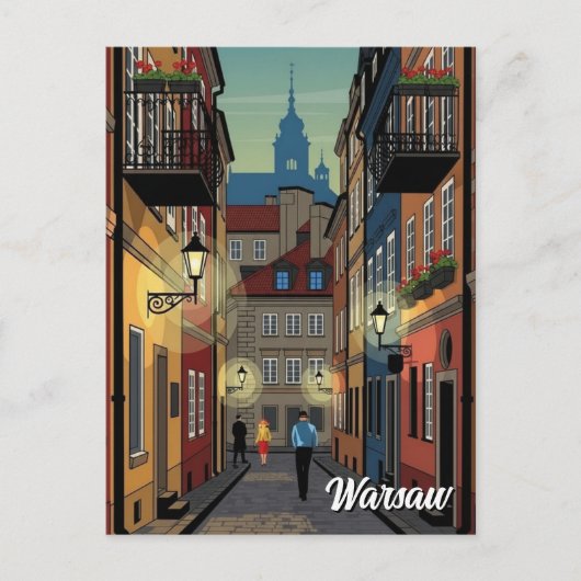 Carte Postale Voyage à Varsovie Pologne (Devant)