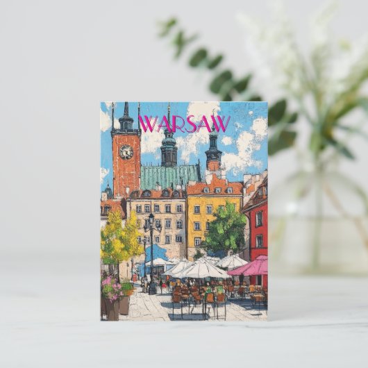 Carte Postale Voyage à Varsovie Pologne (Debout devant)