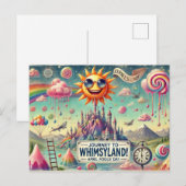 Carte Postale "Voyage à Whimsyland !" April Fools' Day, (Devant / Derrière)