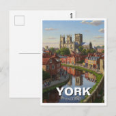 Carte Postale Voyage à York en Angleterre (Devant / Derrière)