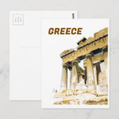 Carte Postale Voyage Ancien Athènes Grèce Temple Parthénon (Devant / Derrière)