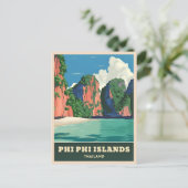 Carte Postale Voyage Ancien Îles Phi Phi Thaïlande Bord de Mer (Debout devant)