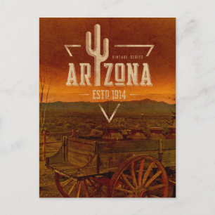 Carte postale voyage Arizona série vintage