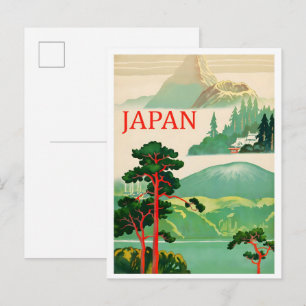 Carte Postale Voyage Art Nature Vintage Japon