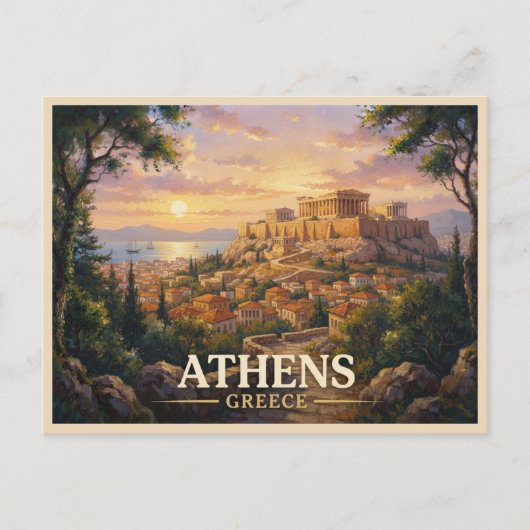 Carte Postale Voyage Athènes Grèce (Devant)