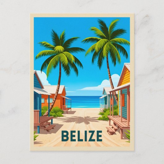 Carte Postale Voyage au Belize Plage Bord de Mer Caraïbes (Devant)