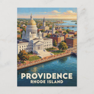 Carte Postale Voyage au bord de la rivière Providence Rhode Isla