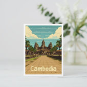 Carte Postale Voyage au Cambodge Vintage (Debout devant)
