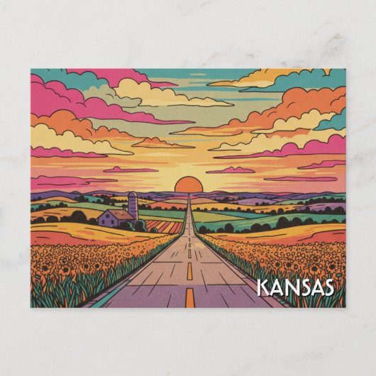 Carte Postale Voyage au Kansas (Devant)