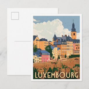 Carte Postale Voyage au Luxembourg Vintage
