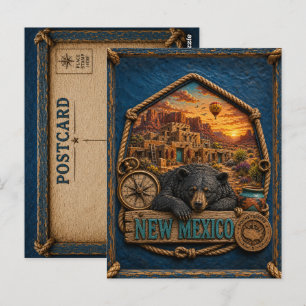 Carte Postale Voyage au Nouveau-Mexique Vintage