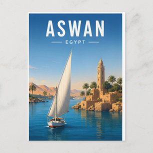 Carte Postale Voyage au patrimoine d'Assouan en Égypte sur le Ni