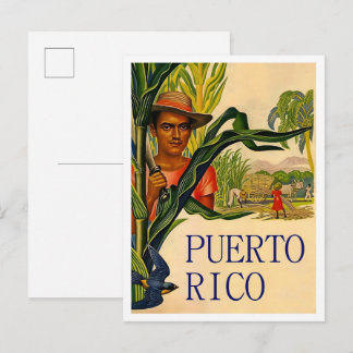Carte Postale Voyage au Puerto Rico vintage 