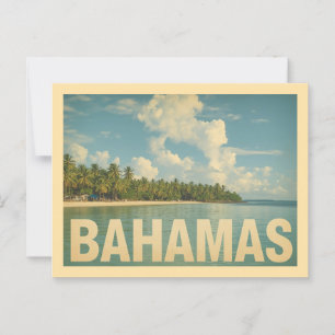 Carte Postale Voyage aux Bahamas vintage