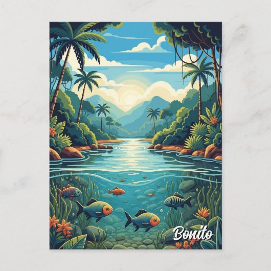 Carte Postale Voyage Bonito Brésil (Devant)