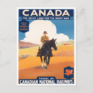 Carte postale voyage Canada vintage