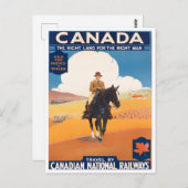 Carte postale voyage Canada vintage (Devant / Derrière)