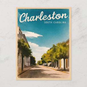 Carte Postale Voyage Charme Ancien Charleston Caroline du Sud Ré