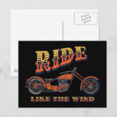 Carte Postale Voyage comme le vent (Devant / Derrière)