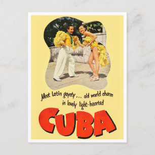 Carte postale voyage Cuba vintage
