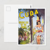 Carte postale voyage Cuba vintage (Devant / Derrière)