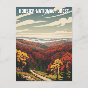 Carte Postale Voyage dans la forêt nationale d'Indiana Hoosier