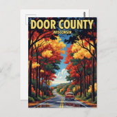 Carte Postale Voyage dans le comté de Door au Wisconsin d'antan (Devant / Derrière)