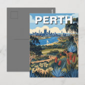 Carte Postale Voyage dans le parc du roi à Perth (Devant / Derrière)