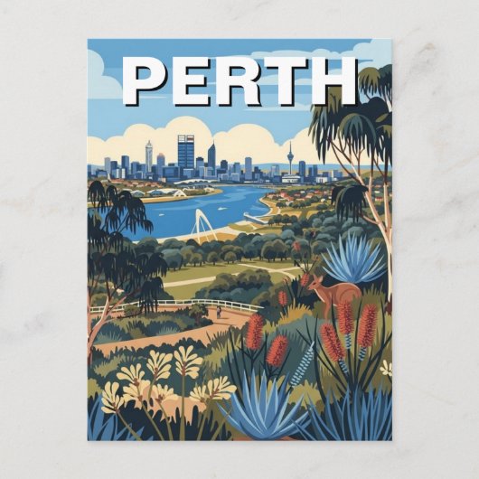 Carte Postale Voyage dans le parc du roi à Perth (Devant)