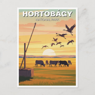 Carte Postale Voyage dans le parc national de Hortobágy en Hongr