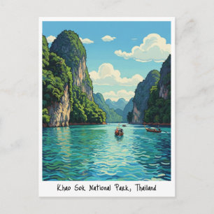 Carte Postale Voyage dans le parc national de Khao Sok en Thaïla