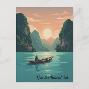 Carte Postale Voyage dans le parc national de Khao Sok en Thaïla
