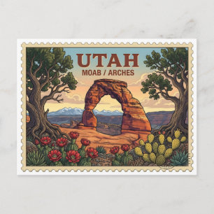Carte Postale Voyage dans le parc national des Arches Moab Utah 