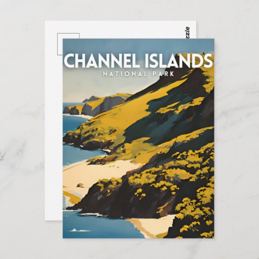 Carte Postale Voyage dans le parc national des îles Channel (Devant / Derrière)